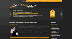 Desktop Screenshot of fixedsoccerpicks.com